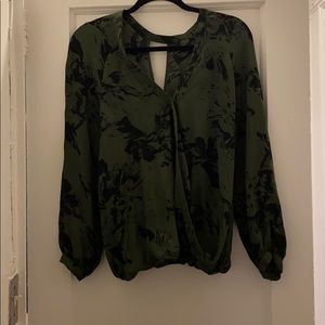 Parker Sample Sale Green Printed Top